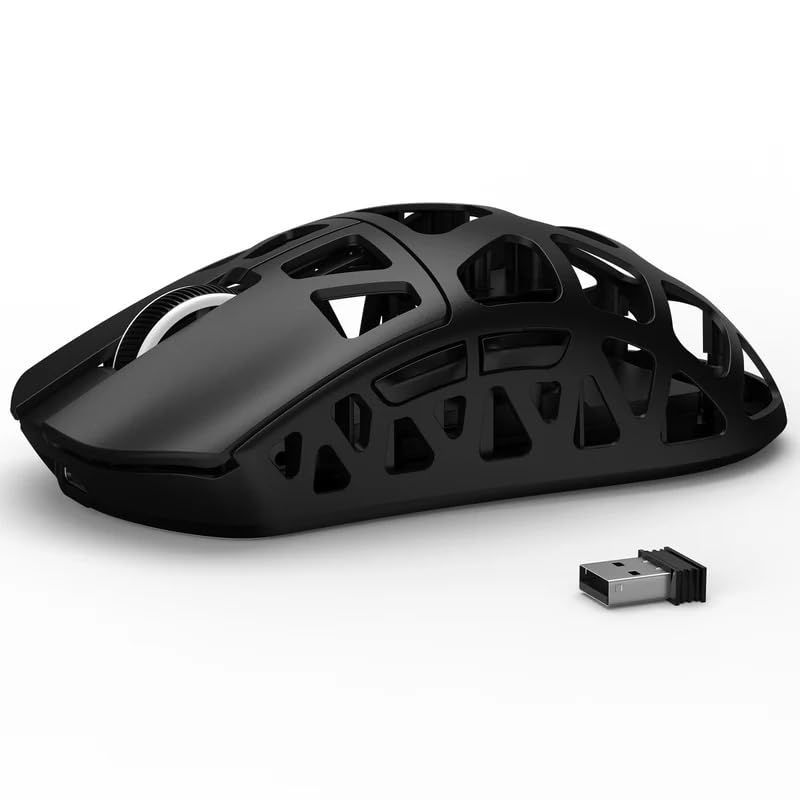 【数量限定】PAW3395 8000hz ワイヤレス 46g マグネシウム合金 超軽量 ゲーミングマウス 2.4G/Bluetooth/USB有線 26000DPI R3 コイルケーブル付き SHARK 急速充電 ATTACK 技適取得済み（ブラック）