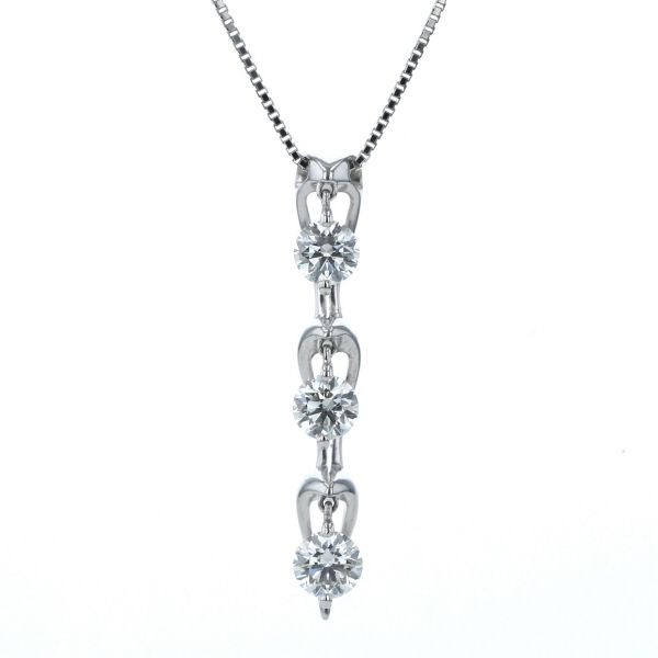 値下げ Pt900 Pt850 プラチナ ネックレス ダイヤモンド0.318/0.322/0.366ct ラウンド 3連 スイング 44cm  鑑定書付き【新品仕上済】【zz】【中古】 - メルカリ