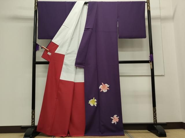 平和屋着物○洗える最高級着物 ＜英＞はなぶさ謹製 色留訪問着 総刺繍