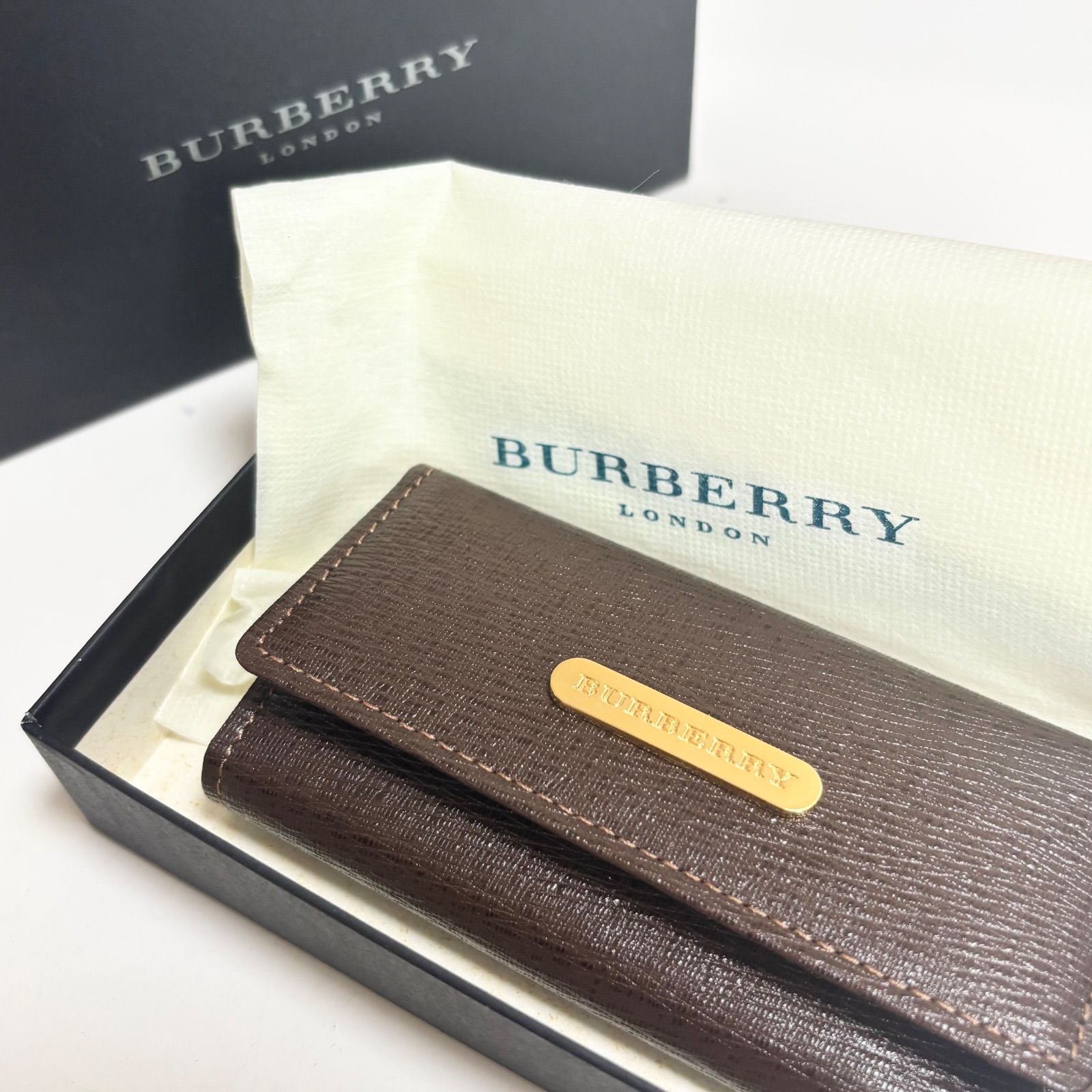 | BURBERRY|バーバリー|3連キーケース|レザー|ノバチェック|鍵ケース| き|レディース|メンズ|
