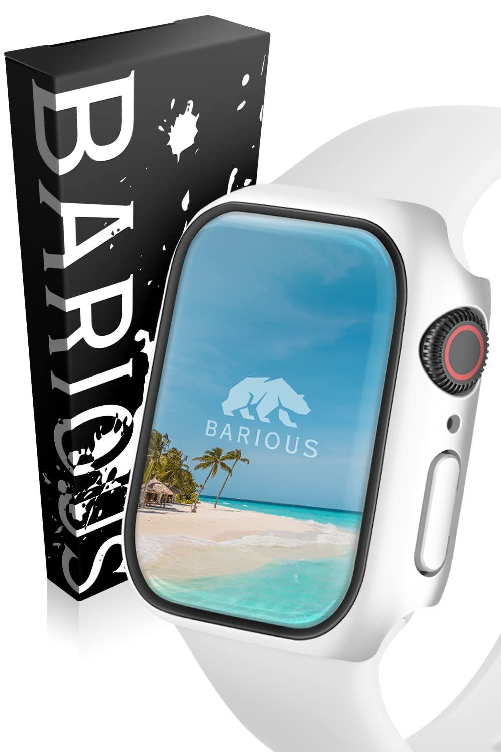 40mm 対応 SE Series4 Series5 Series6 Watch Apple マットホワイト 保護ケース 防水 アップルウォッチ用 AppleWatch for BARIGUARD3 BARIOUS