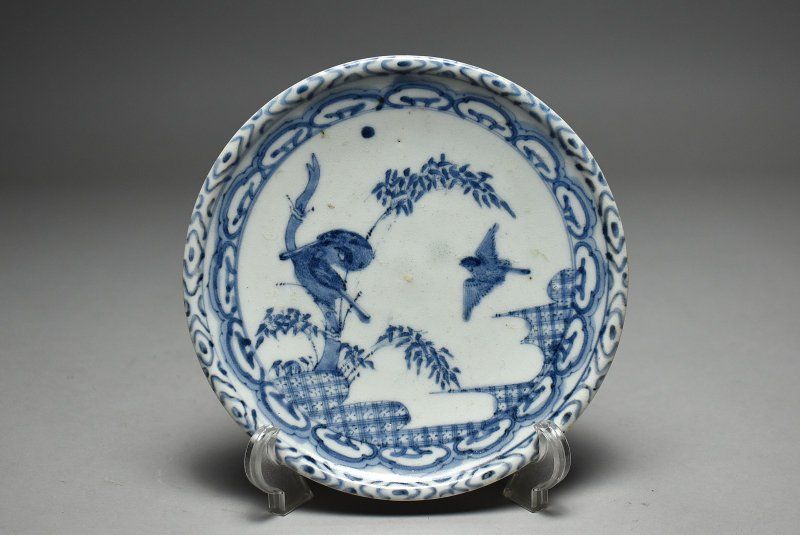 古伊万里 伊万里 大皿 うさぎの図 江戸期 蔵出し 1客