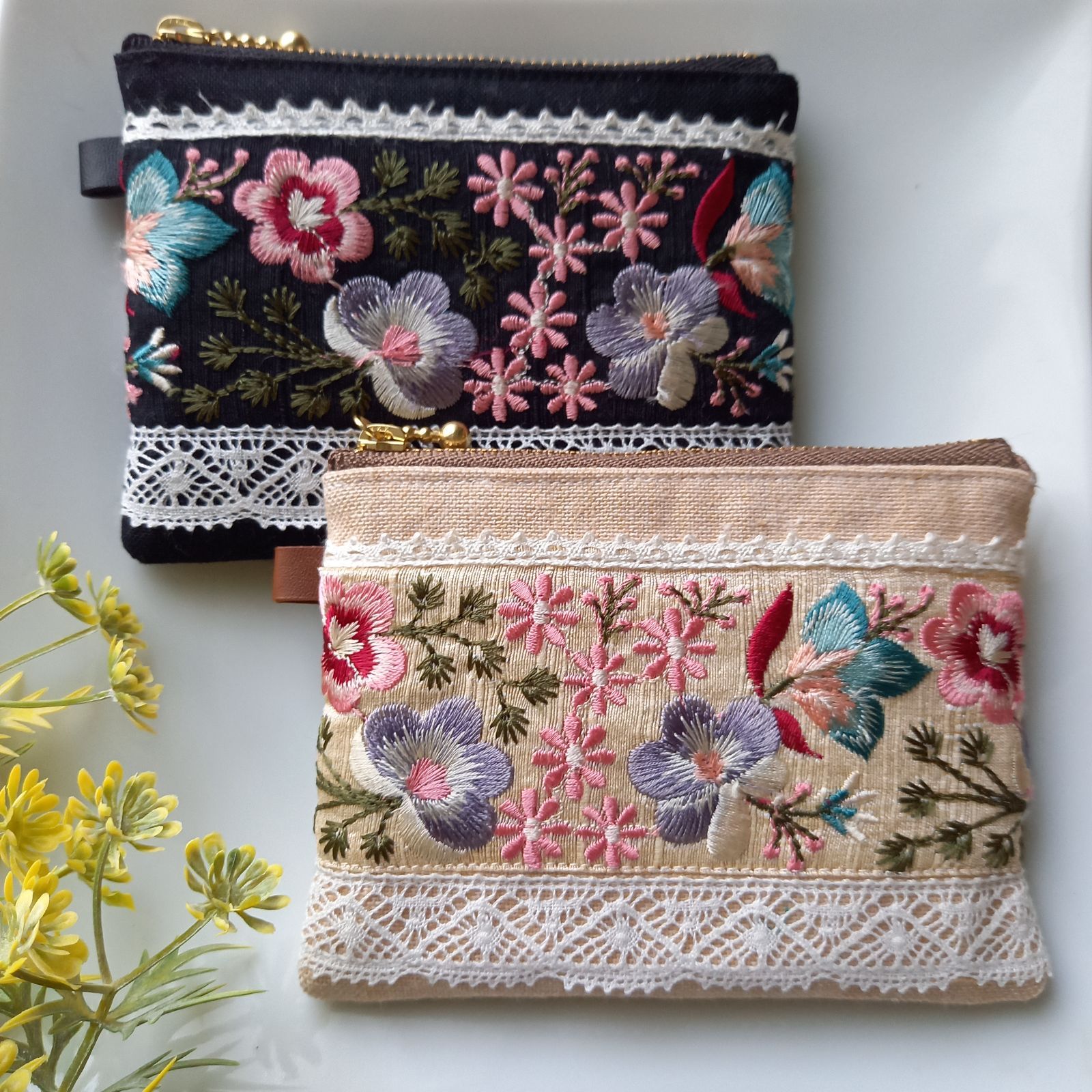 ポケットティッシュポーチ インド刺繍リボン No.11 - メルカリ