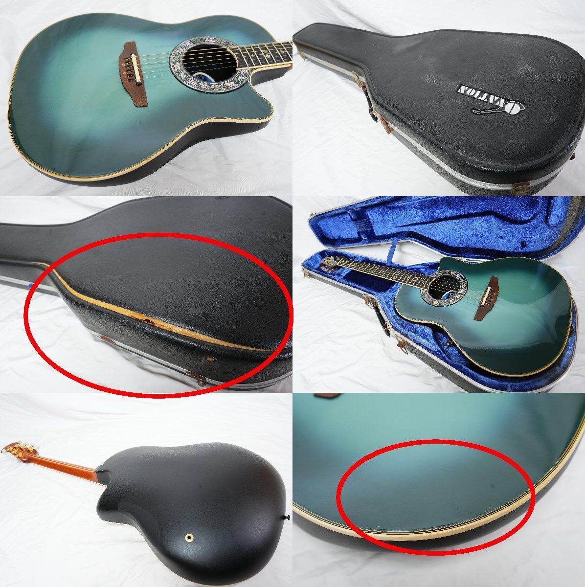 ☆OVATION USA☆Legend 1567M ブルーバースト エレアコ 難あり Made in