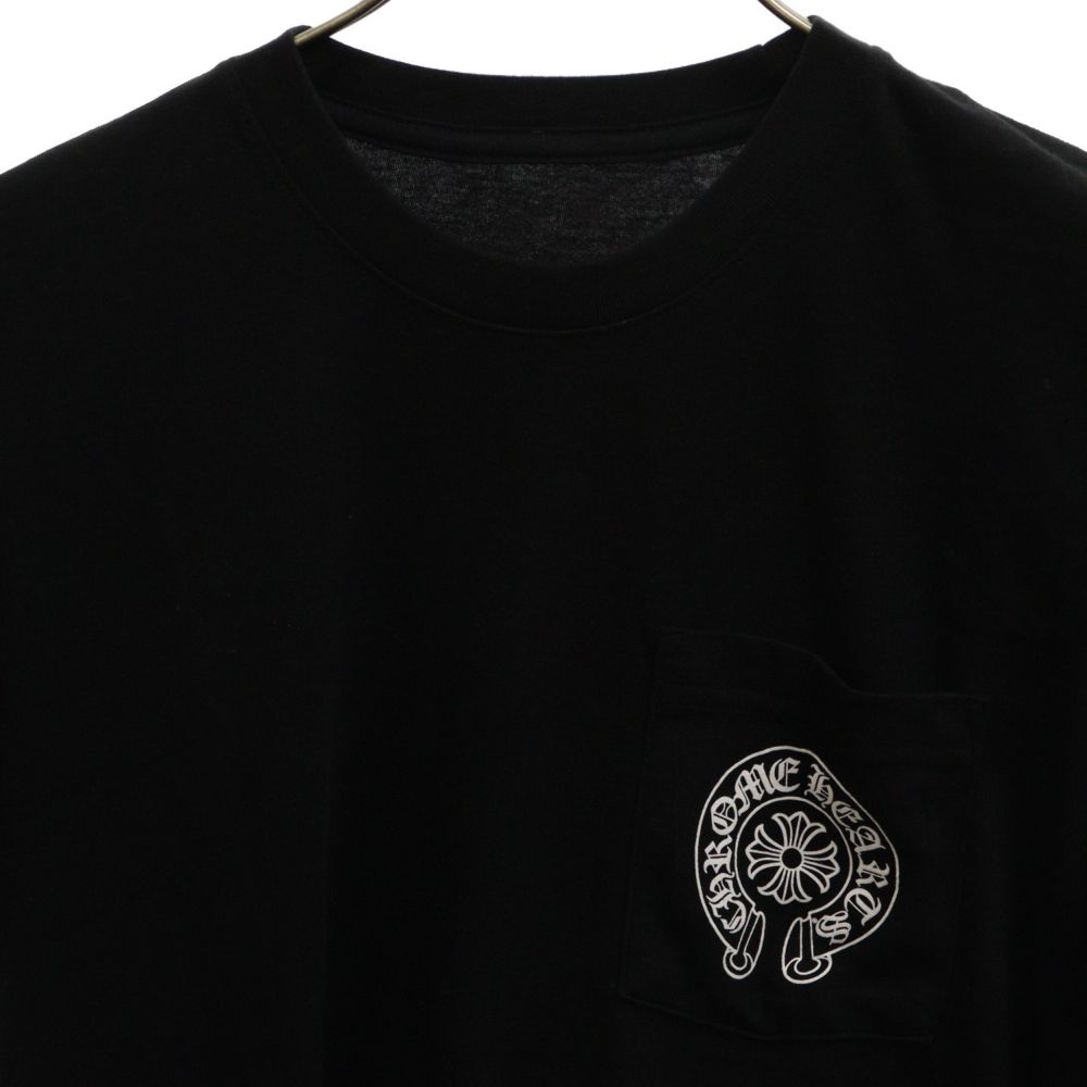 CHROME HEARTS (クロムハーツ) CH T-SHRT/1 ホースシューバックプリント半袖ポケットTシャツ ブラック - メルカリ