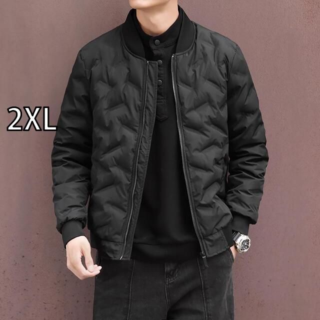 2XL メンズ 服 シンプル ファッション オシャレ 大人 かっこいい 大きいサイズ ストリート 紳士服 冬 暖かい ダウン ジャケット 軽 カジュアル スポーツ トップス ホワイト ダック ダウン