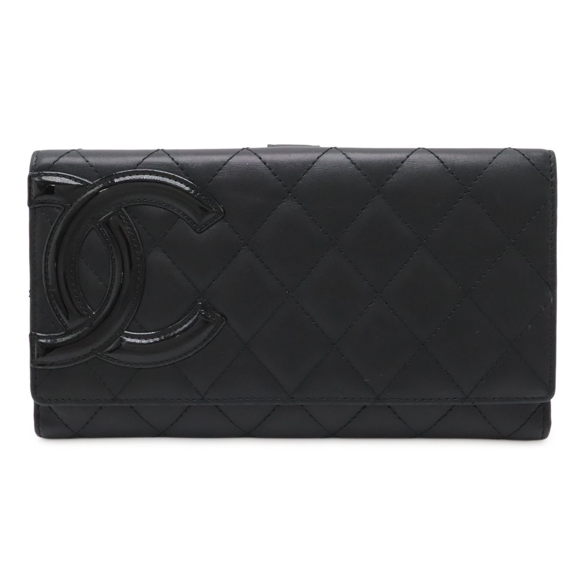 CHANEL シャネル カンボンライン ココマーク Wホック長財布