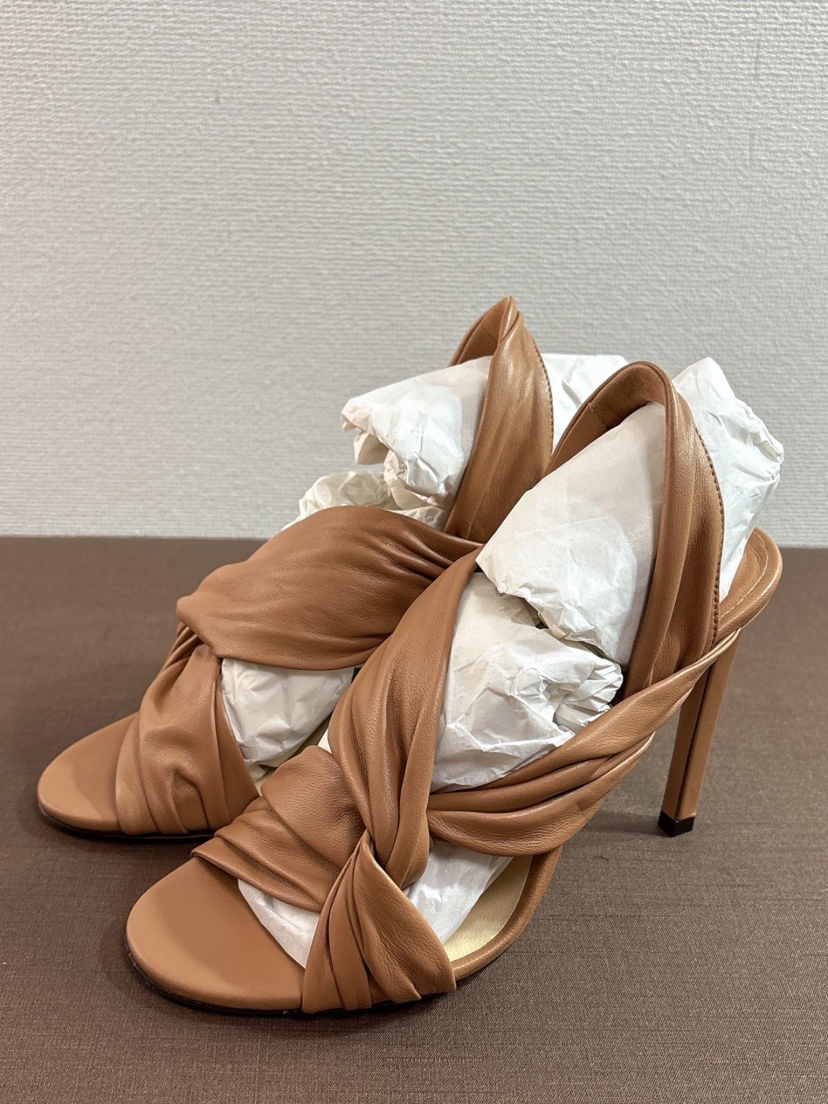 極美品】ジミーチュウ レザー ヒール サンダル 靴 シューズ ミュール