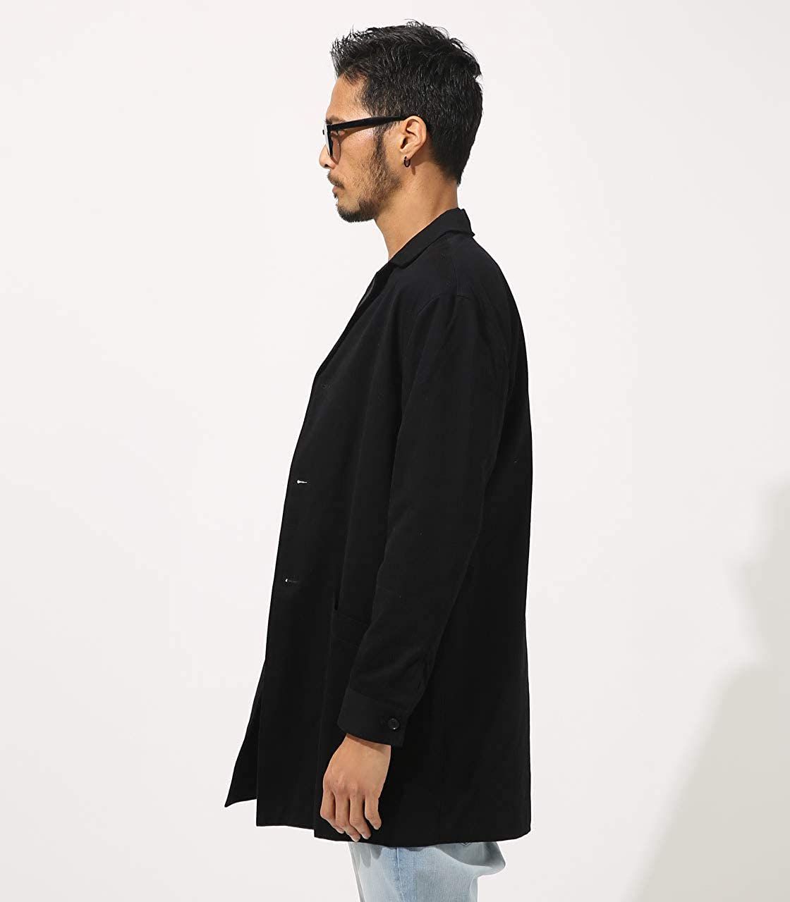 AZUL by moussy】STANDARD SHOPCOAT ﾛﾝｸﾞｺｰﾄ/ﾌﾞﾗｯｸ/S(定価¥9,889)新品