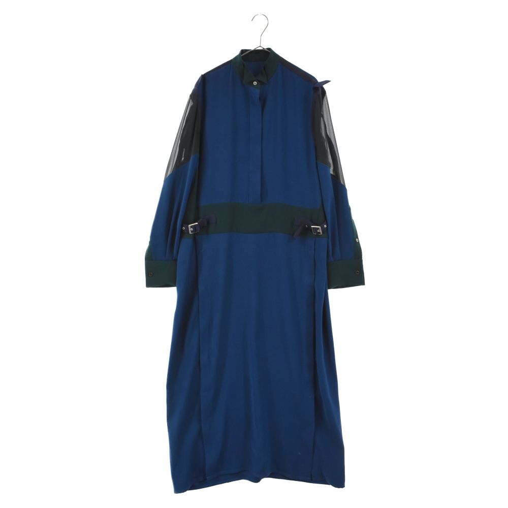 sacai シアーワンピース Sacai シアーパネル ドレス | ブラック | FARFETCH JP