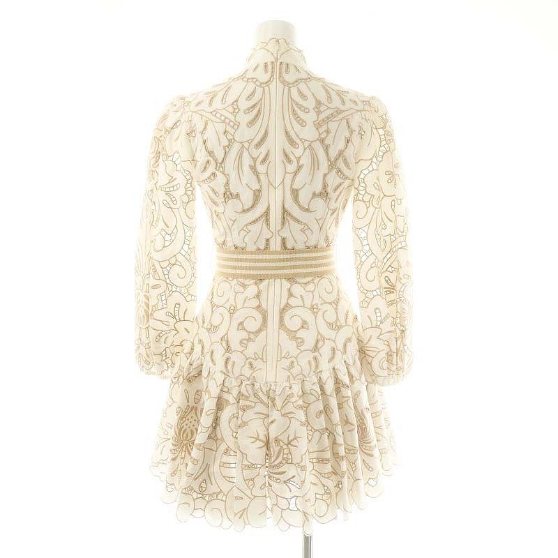 *Zimmermann*リネン フラワーシャツワンピース ボリューム袖 フレンチリネン シャツワンピース｜トゥモローランド 公式通販