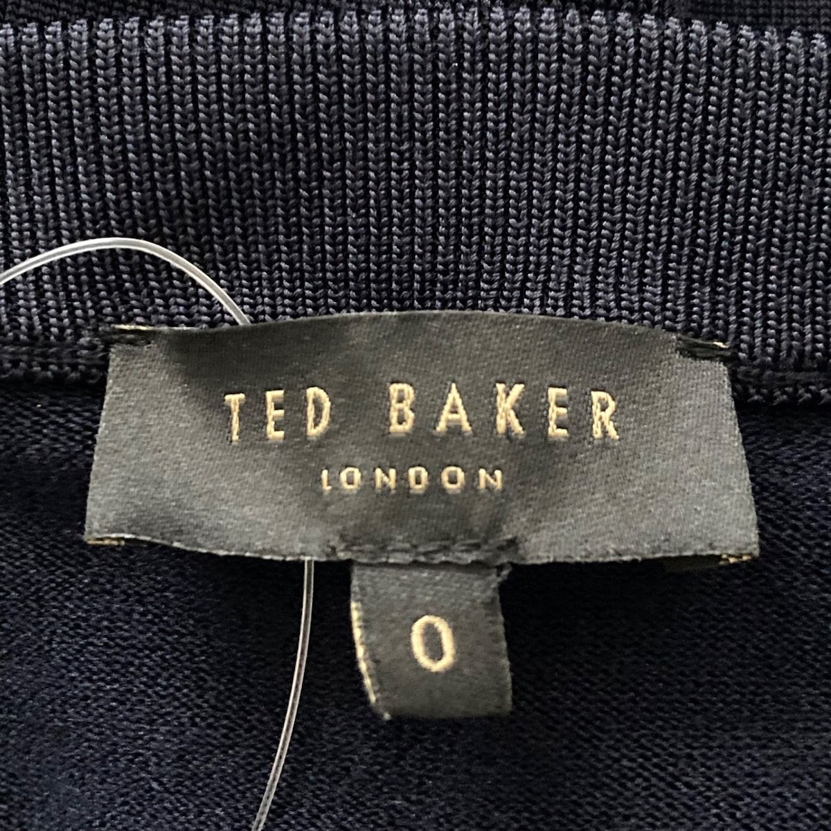 TED BAKER(テッドベイカー) ブルゾン サイズ0 XS レディース - ダークネイビー×白 長袖/ジップアップ/刺繍/フラワー(花)/春/秋