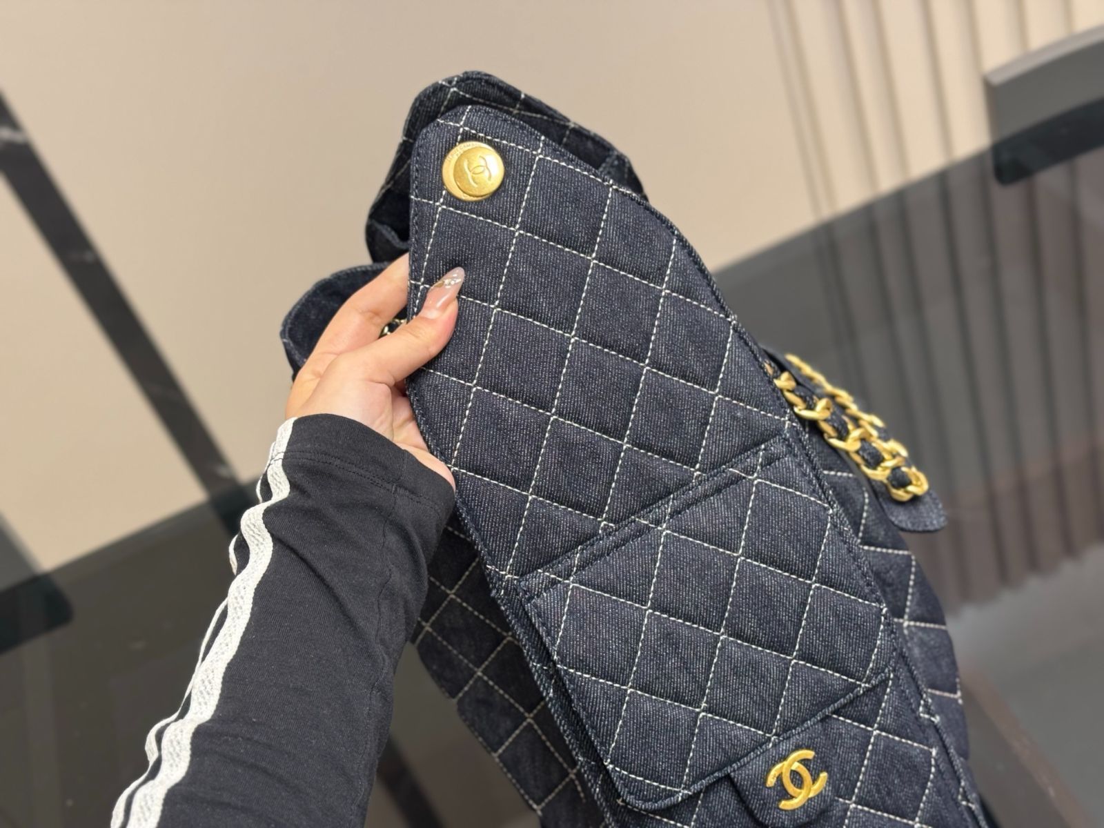 今日特価】Chanel 25bag デニム シングルショルダーバッグ～送料