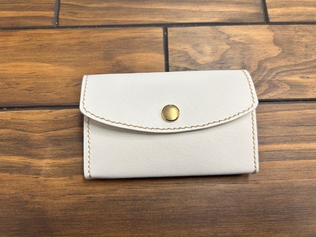 姫路レザー 本革名刺入れ ホワイト