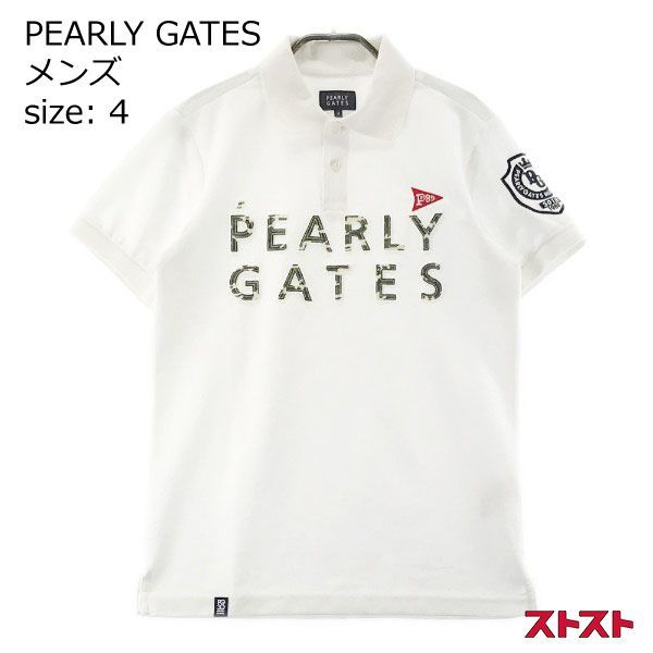 PEARLY GATES パーリーゲイツ 30周年 半袖ポロシャツ カモフラワッペン