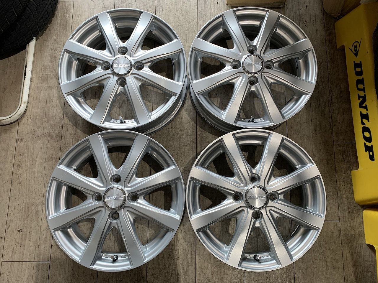 2409039】SPORT JUSTIN 14インチ 4.5J +45 PCD100 4H 軽自動車 ワゴンR 