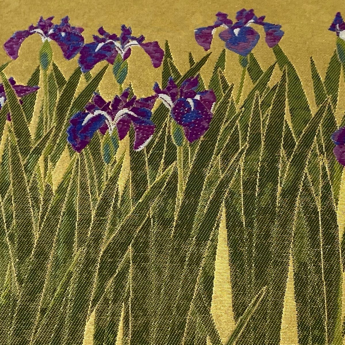 袋帯 美品 名品 長嶋成織物 落款 本金箔 草花 刺繍 箔 金色 袋帯 美品 名品 長嶋成織物 落款 本金箔 草花 刺繍 箔 金色