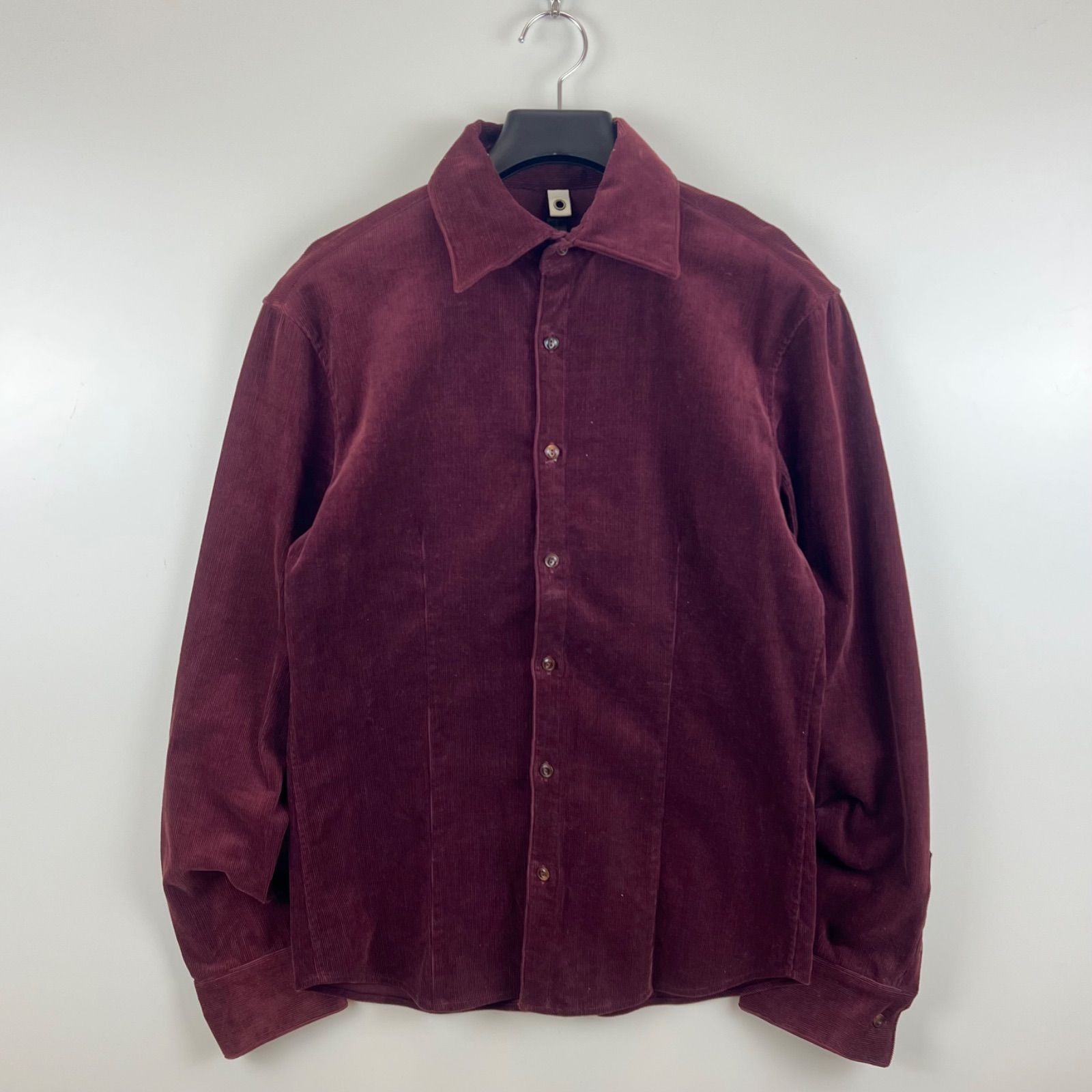 WJK STRETCH VINTAGE CORDUROY L|S SHIRTS L CD08OA ダブルジェイケイ ストレッチ ヴィンテージ コーデュロイ 長袖シャツ ワインレッド サイズ