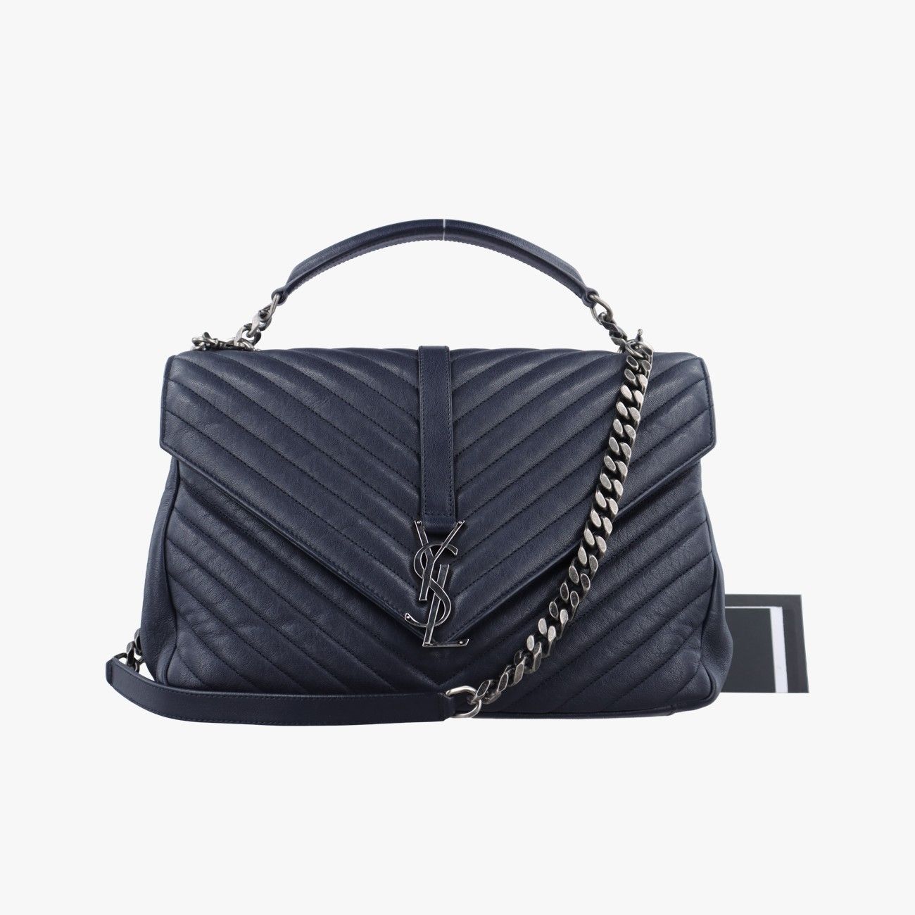 イヴサンローランYves Saint Laurentカレッジグレーレザー392738LND392738.0916