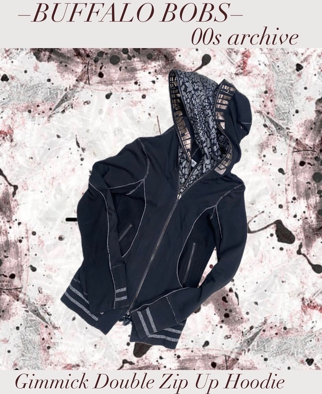 70.BUFFALO BOBBS Y2K 00s ARCHIVE GIMMICK DOUBLE ZIP HOODIE