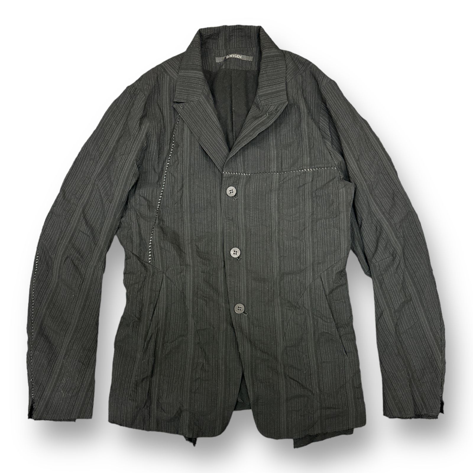 定価74800円 美品 D.HYGEN 23AW Shrink Pinstripe Overlock