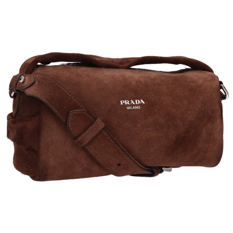 プラダ 2VH188 スエードハンドバッグ メンズ