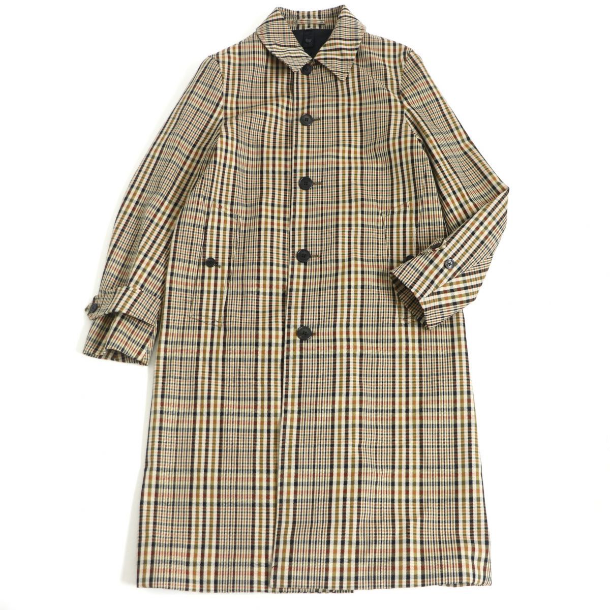 未使用品□BURBERRY/バーバリー チェック柄 ロゴボタン付き ステン