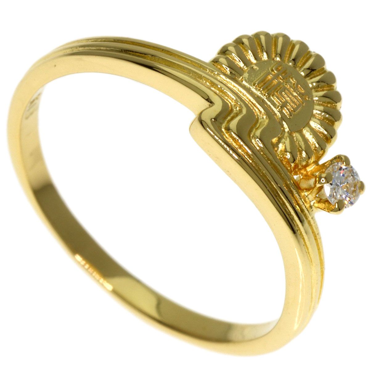 MIKIMOTO ミキモト ダイヤモンド リング 指輪 K18YG レディース