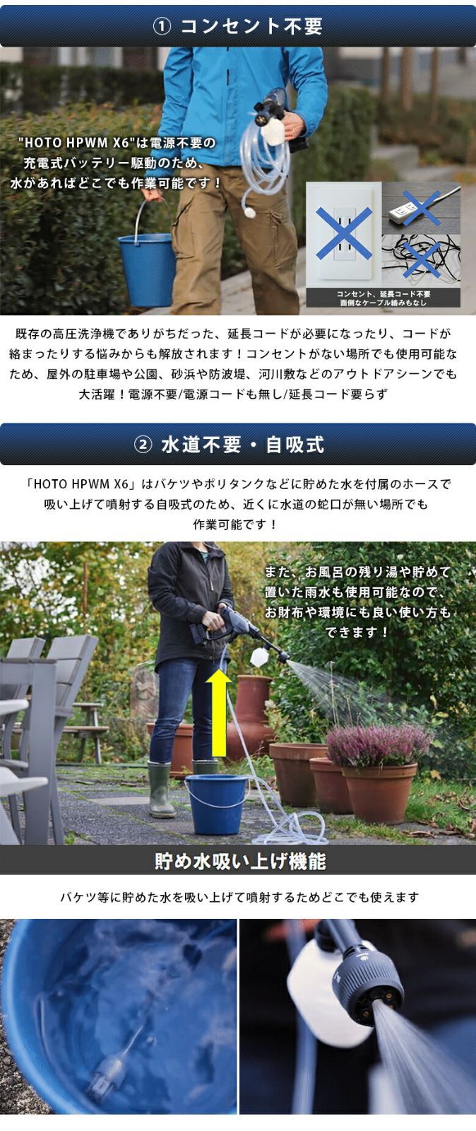 携帯型高圧洗浄機