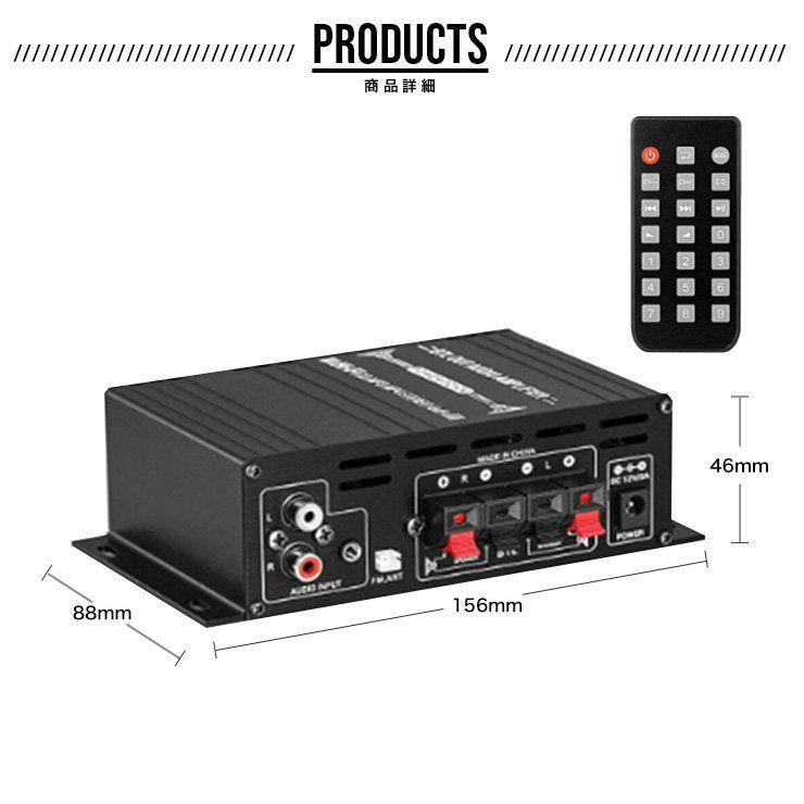 2.1チャンネルパワーアンプ,ステレオベースサウンドアンプ,rms,20w x 2  40w,クラスd,ミニメディアプレーヤー,mp3カー,ブラックホームアンプ,12v,ST-838 - AliExpress