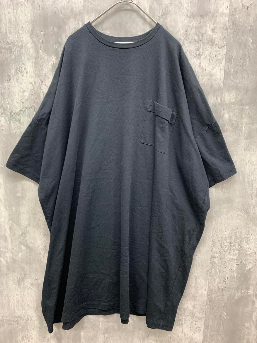 ara ara アラアラ 日本製 ポケット ハーフスリーブ オーバー シンプル Tシャツ size3|黒 ◎レディース