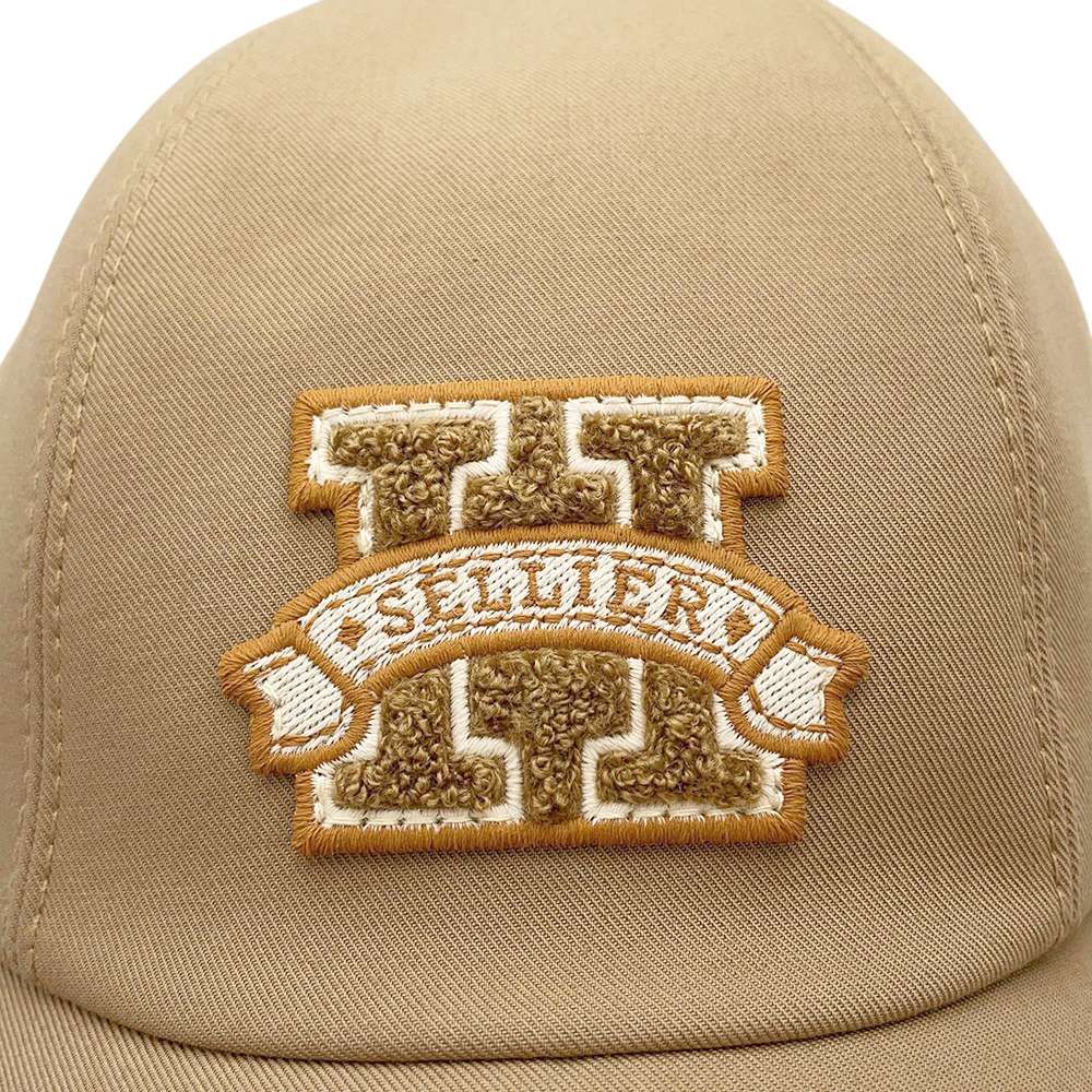HERMES エルメス　キャップ 57 キャメル　ロゴ エルメス キャップ デイヴィス・Hセリエ コットン サイズ57