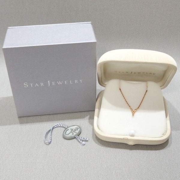 ★STAR JEWELRY INITIAL NECKLACE K18 ゴールド ダイヤモンド イニシャル 「Y」 ネックレス スタージュエリー★