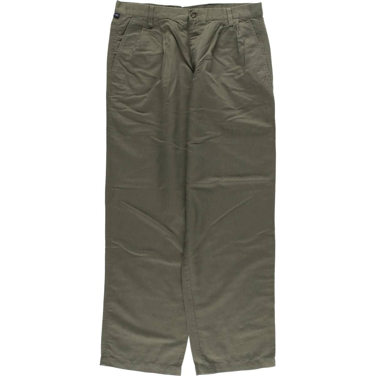 古着 ドッカーズ DOCKERS ツータック リネンパンツ スラックス メンズw34相当|eaa535964