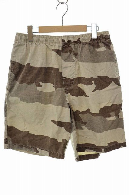 ステューシー STUSSY ハーフパンツ Mサイズ カモ柄 総柄 ベージュ ブランド古着ベクトル 250508
