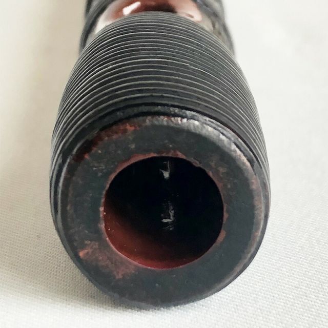 能管 煤竹製 樺巻 ノギオ 能管 煤竹 本管 桜樺巻き 専用筒付