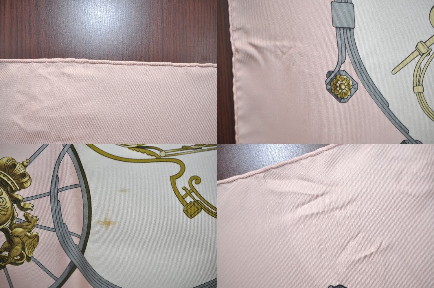 HERMES Springsシルク スカーフ ピンク HERMES エルメス スカーフ カレ90 SPRINGS ピンク／ホワイト シルク