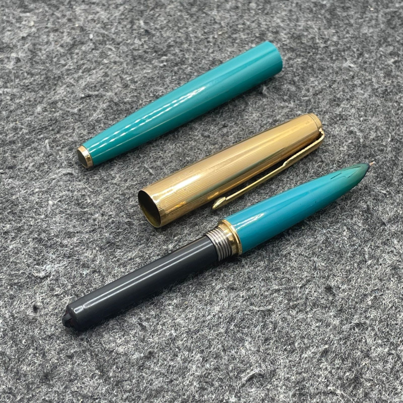 PE1269□PARKER パーカー万年筆 61 ゴールドキャップ 12K 金張り