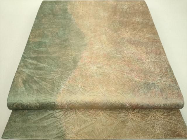 平和屋着物●全通柄袋帯　本場大島紬　絞り　霞間道　金彩　正絹　逸品　DAAS3210ps 平和屋着物○全通柄袋帯 本場大島紬 絞り 霞間道 金彩 正絹 逸品