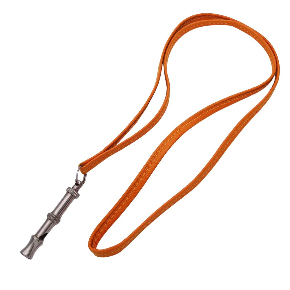 エルメス HERMES その他雑貨 犬笛 レディース メンズ ブランド シフレ メタル レザー オレンジ シルバー ペット用品 ホイッスル ペンダント おしゃれ かわいい