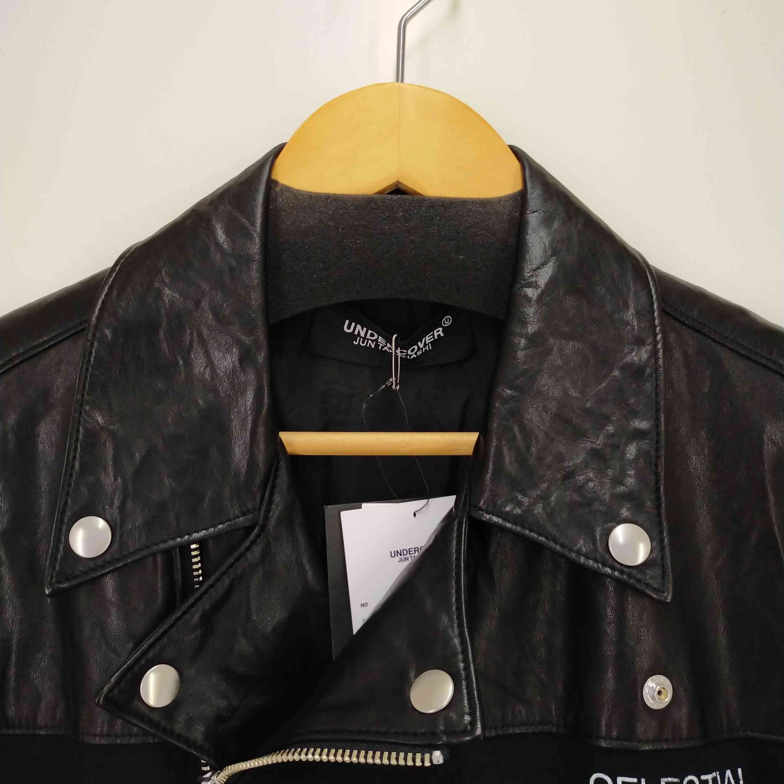 UNDERCOVER 配色切替レザーライダースジャケット　1サイズ　美品 m44265177547_1.jpg?1734682592