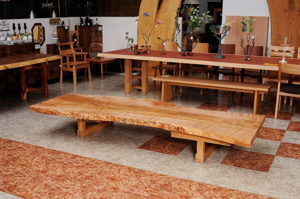 ＃1482■　楓　カエデ　テーブル　ローテーブル　ダイニング　座卓　一枚板 一枚板テーブル 一枚板 無垢 座卓 手作り 楓 かえで カエデ リビング