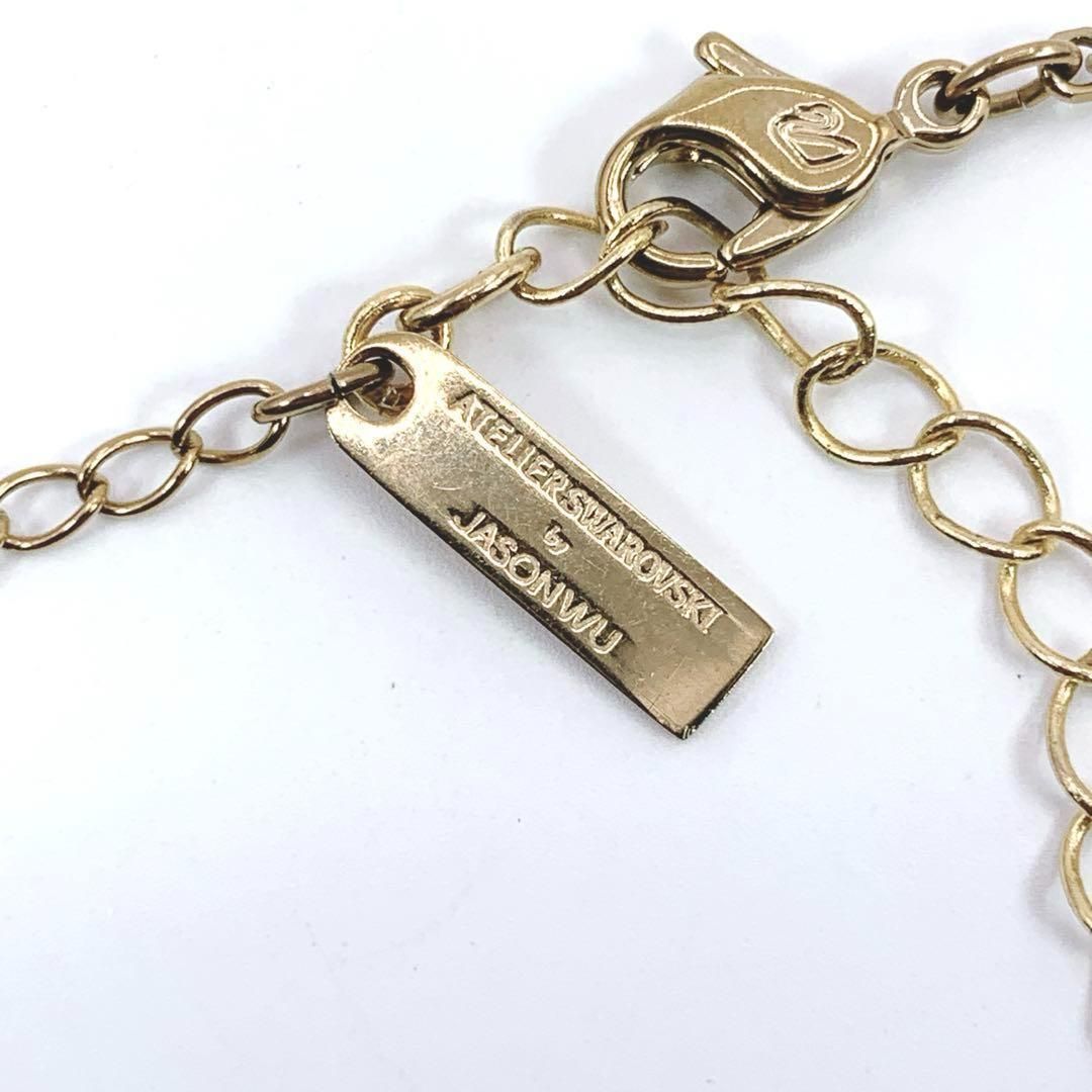 SWAROVSKI スワロフスキー ネックレス ゴールド クリスタル 3粒 - メルカリ
