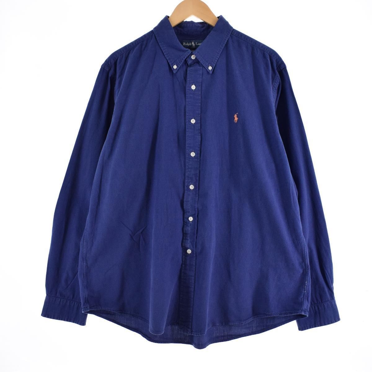 古着 ラルフローレン Ralph Lauren CUSTOM FIT 長袖 ボタンダウンシャツ メンズXXL/eaa322071