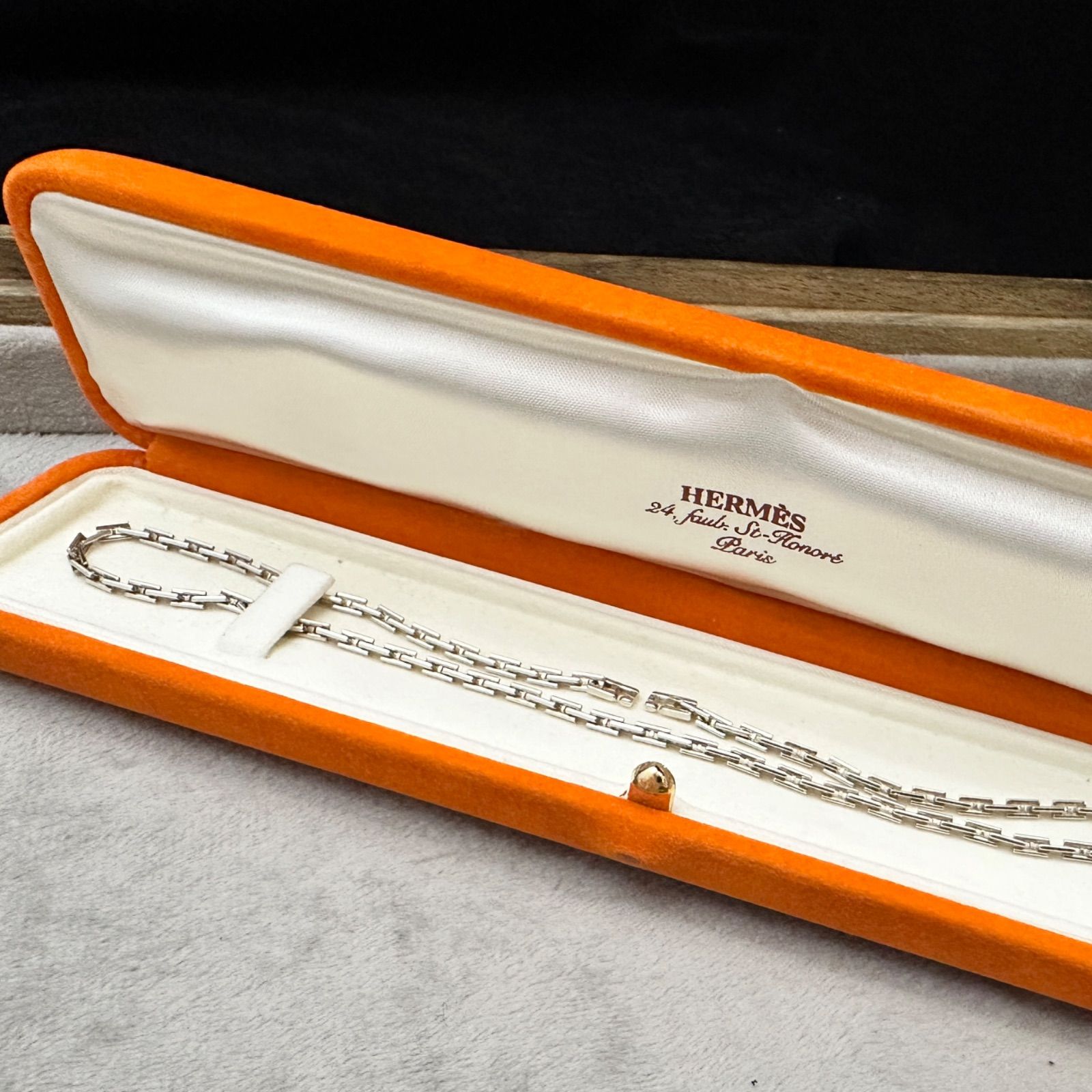 HERMES エルメス ヘラクレス 42 ネックレス 箱付き 約9.5g