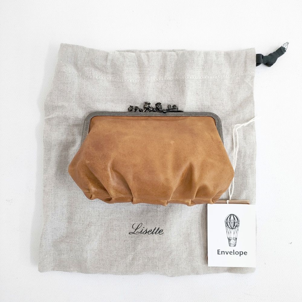 Lisette ポルトモネ はらっぱ レザーがま口 牛革 財布 コイン Lisette ポルトモネ はらっぱ レザーがま口 牛革 財布 コイン
