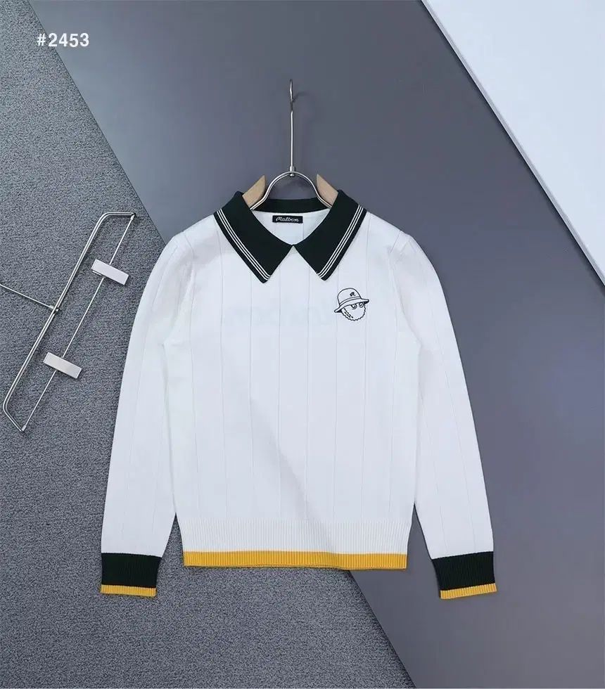 MALBON GOLF マルボンゴルフ ゴルフ ホワイト カラー ニット