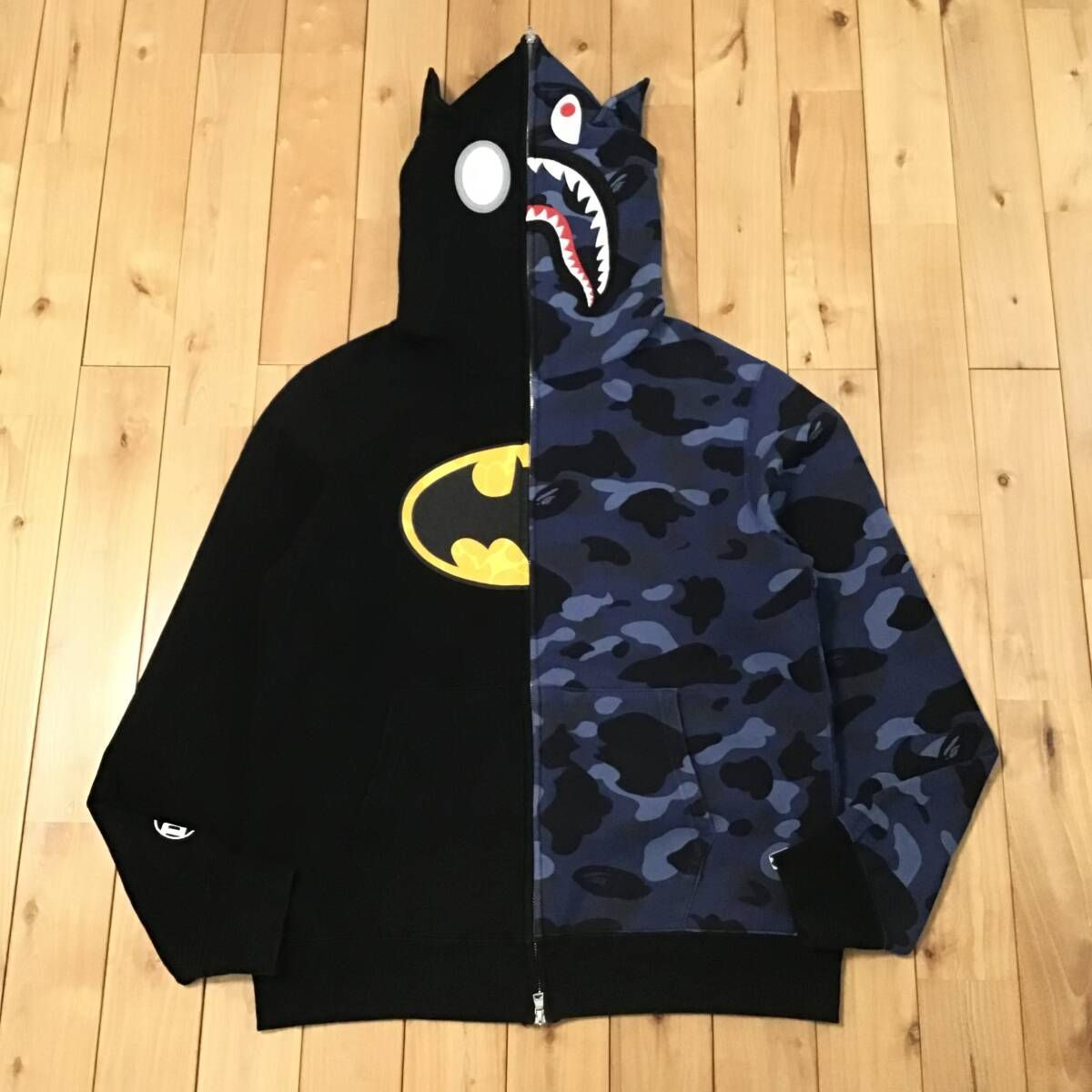 ☆XL☆ DC comics × BAPE BATMAN シャーク パーカー shark full zip