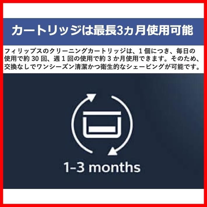 在庫処分】フィリップス 洗浄液 電気シェーバーS5000 S7000 S9000用 クイッククリーンポッド カートリッジ レモンの香り160ml  3個入り（約9か月分） CC13/51 - メルカリ