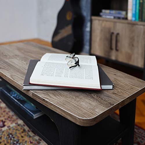 在庫処分 奥行39.4cm 高さ38.1 幅80 ブラック VNT-8040T ブラウン テーブル ビエンテージ ロー 白井産業